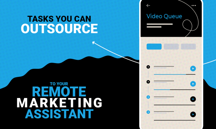 header of article on tasks to outsource to a remote marketing assistant